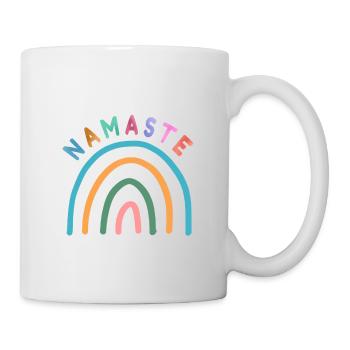 Namaste, Regenbogen, personalisierbar - Tasse - Weiß - Rechts
