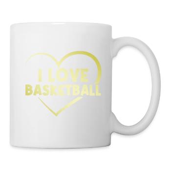 Ich liebe Basketball Herz - Tasse - Weiß - Rechts