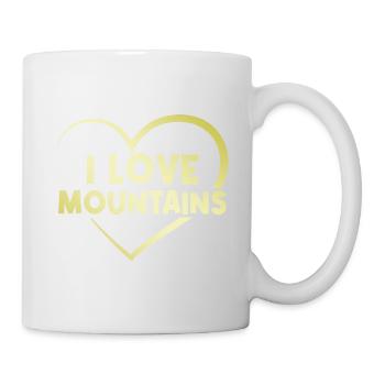 Ich liebe Berge - Tasse - Weiß - Rechts