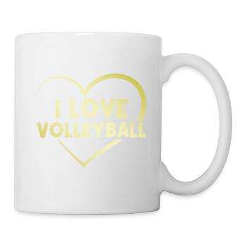 I love volleyball heart - Mug - white - Right