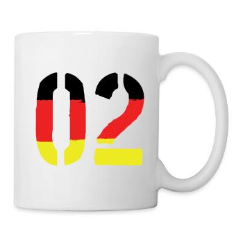2 Zahl symbol Germany - Tasse - Weiß - Rechts