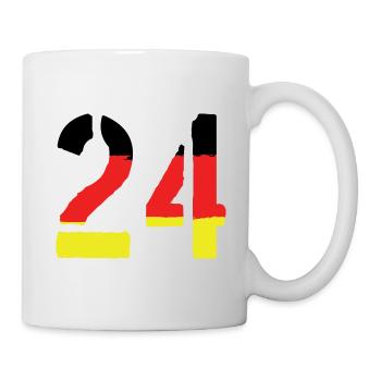 24 symbole de chiffres Allemagne - Mug blanc - blanc - Droite