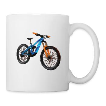 Design de VTT cool dans le style polygonal - Mug blanc - blanc - Droite