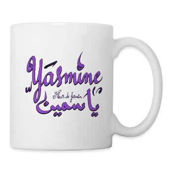 Tee -shirt prénom arabe Yasmine et sa définition - Mug blanc - blanc - Droite