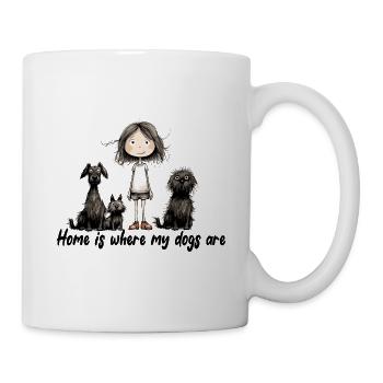 Home is where my dogs are - Tasse - Weiß - Rechts
