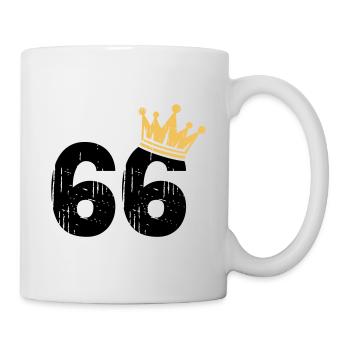 66 Krone 66. Geburtstag 66 Jahre - Tasse - Weiß - Rechts