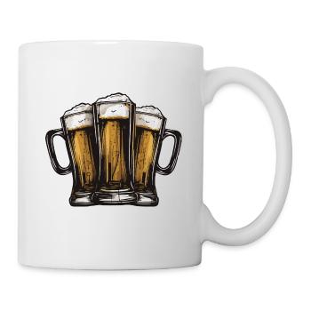 Bier Anstoßen Party - Tasse - Weiß - Rechts