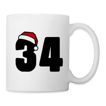 34 Numéro Noël - Mug blanc - blanc - Droite