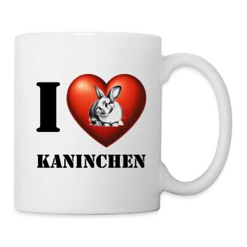 I Love Kaninchen - Tasse - Weiß - Rechts