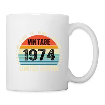 Vintage 1974 50 Years Old 50th Birthday Limited - Mug blanc - blanc - Droite