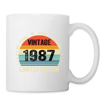 Vintage 1987 37 Years Old 37th Birthday Limited - Mug blanc - blanc - Droite