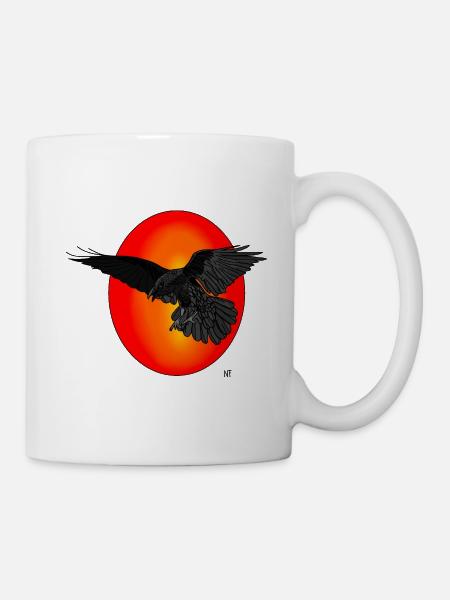 Rabe - Tasse - Weiß