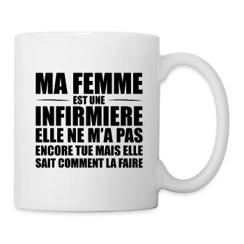 Ma Femme Est Infirmière Humour Marié Infirmiere - Mug blanc - blanc - Droite