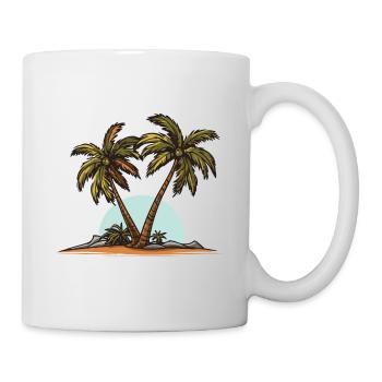 Palmen Insel Sommer - Tasse - Weiß - Rechts