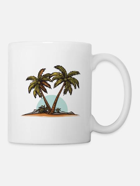 Palm Trees Island Summer - Mug - white