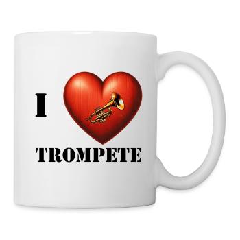 I Love Trompete - Tasse - Weiß - Rechts