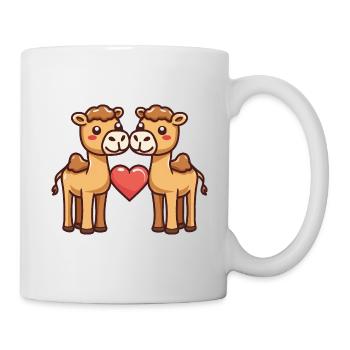 Couple De Chameaux Amoureux Animal Saint Valentin - Mug blanc - blanc - Droite