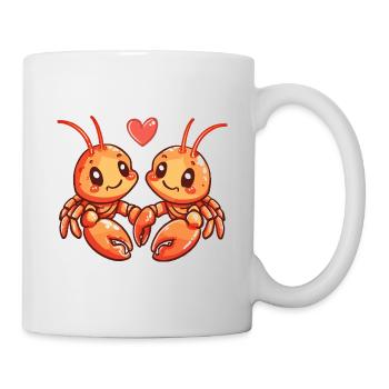 Couple De Homard Amoureux Cancer Animal Saint Valentin - Mug blanc - blanc - Droite