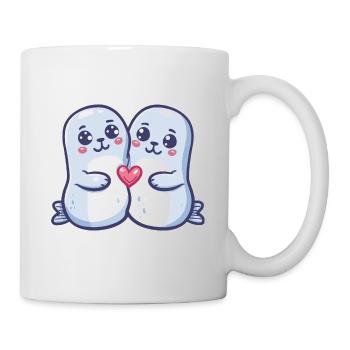 Seal Couple Amour Couple Amoureux - Mug blanc - blanc - Droite