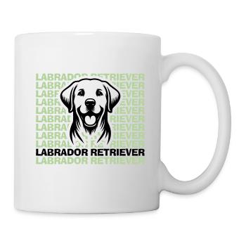 Labrador Zeichnung Kopf - Tasse - Weiß - Rechts