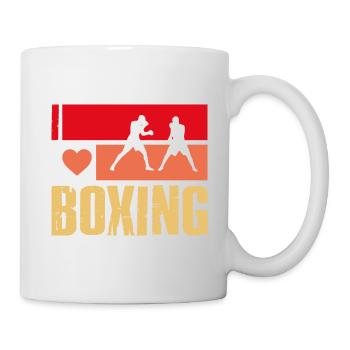 Ich liebe Boxen - Tasse - Weiß - Rechts