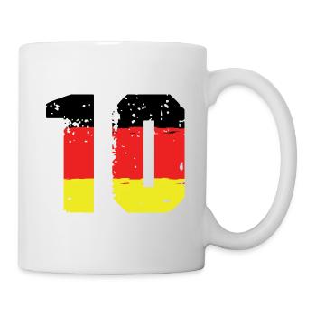 10 Zahl Deutschland Trikot - Tasse - Weiß - Rechts