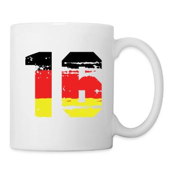 16 Numéro Allemagne Jersey - Mug blanc - blanc - Droite