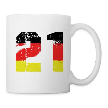 21 Numéro Allemagne Jersey - Mug blanc - blanc - Droite