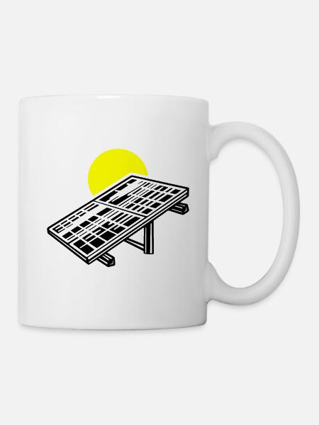 Solar Energie Panele - Tasse - Weiß