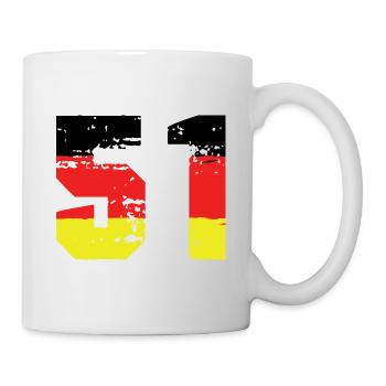 51 Numéro Allemagne Jersey - Mug blanc - blanc - Droite