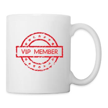 Vip Mitglied - Tasse - Weiß - Rechts