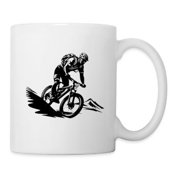 Mountainbiker Sport Mountainbike - Tasse - Weiß - Rechts
