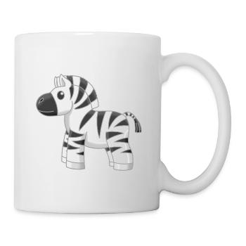 Gentil petit zèbre - Mug blanc - blanc - Droite