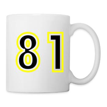 81 Zahl College - Tasse - Weiß - Rechts
