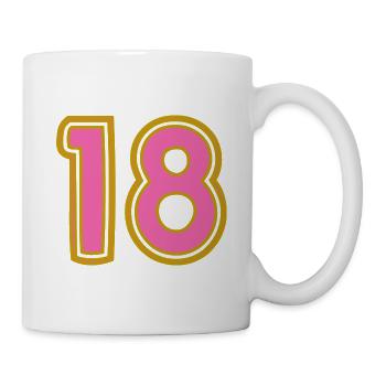 18. 18 YEARS OLD. 18th ANNIVERSARY - Mug - white - Right