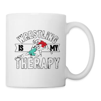 La lutte est ma thérapie - Mug blanc - blanc - Droite