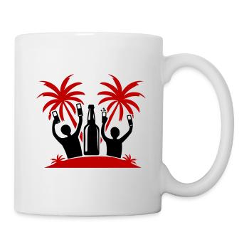 Insel Party Feiern Bier - Tasse - Weiß - Rechts