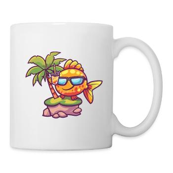 Goldfish Summer Beach Vacation - Mug - white - Right