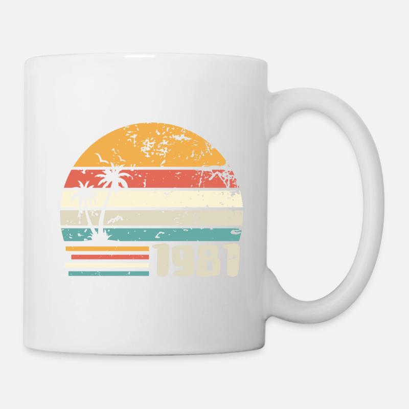 1981 Geburtstagsgeschenk - Made in 1981 Retro 1981 - Tasse - Weiß
