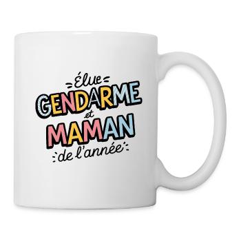 Elue gendarme et maman de l'année - Mug blanc - blanc - Droite