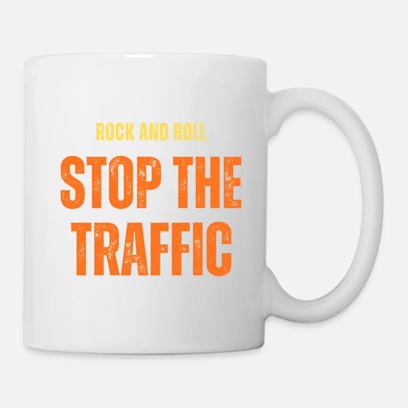 Rock and roll, stop the traffic - Mug - white