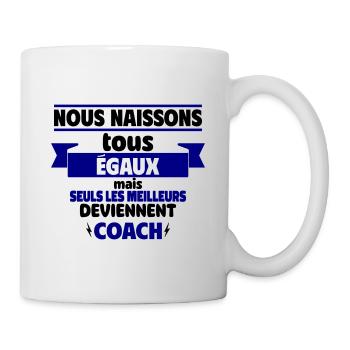 Seuls les meilleurs deviennent coach - Mug blanc - blanc - Droite