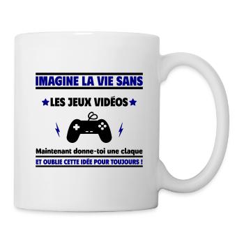 Imagine la vie sans jeux vidéo : impensable - Mug blanc - blanc - Droite