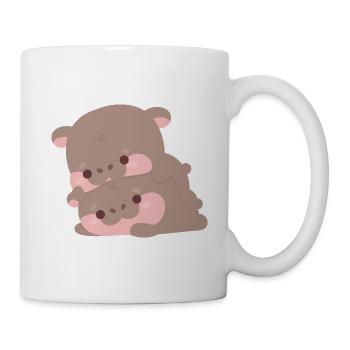 Moo Deng Hippo Couple - Mug - white - Right