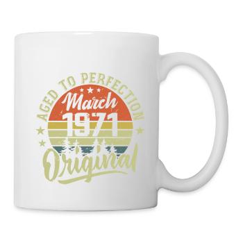Rétro Mars 1971 Cadeau Mars 1971 Né en Mars 1971 - Mug blanc - blanc - Droite