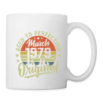 Rétro Mars 1979 Cadeau Mars 1979 Né en Mars 1979 - Mug blanc - blanc - Droite