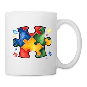 Autism Puzzle - Mug - white - Right