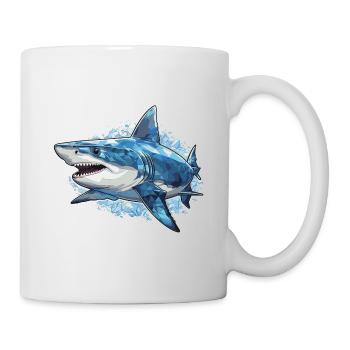 requin blanc poisson mer - Mug blanc - blanc - Droite