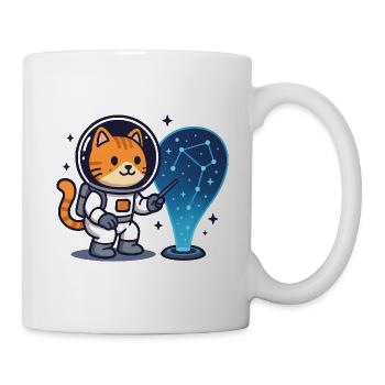 Space Cat Constellation – Kawaii - Tasse - Weiß - Rechts