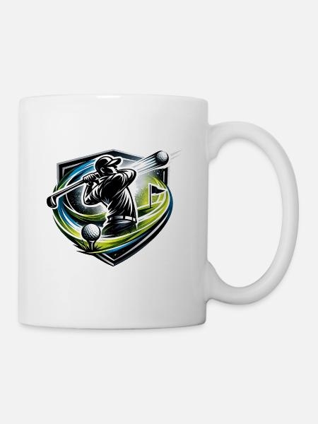 Golfschlag Shield Dynamik - Tasse - Weiß